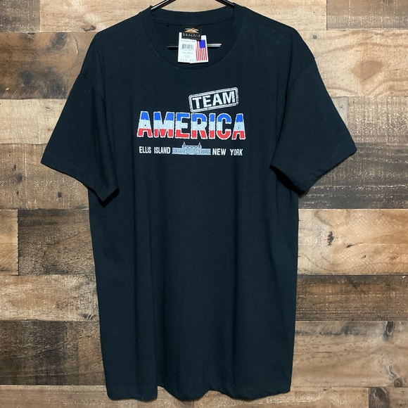 Vintage Ellis Island Team America New York T-Shirt Size L - Picture 1 of 1